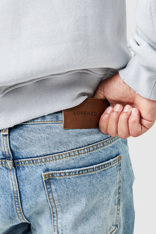 Inferno Jean - Lichtblauwe steenwas