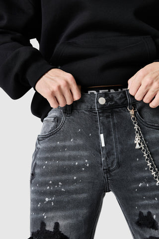 Diamante Dillon Jean - Charcoal