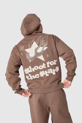Shoot For The Stars Hood - Earthy Brown