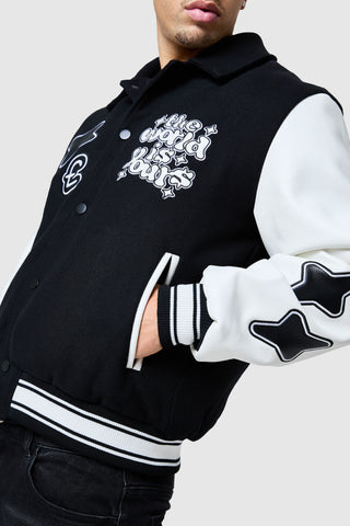World Is Yours Varsity - Black/Off White
