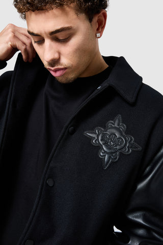 Icon Varsity Jacket - Black