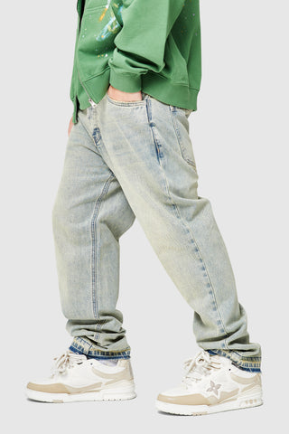 Rigid Straight Jean - Dune Blue