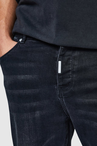 Stacked Jean - Black Stone Wash